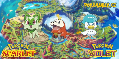 Pokémon Scarlet & Violet - Představení startovních Pokémonů regionu Paldea a jejich vývojů
