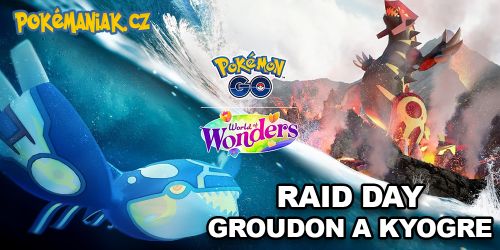 Pokémon GO - Primal Kyogre a Primal Groudon každý dostanou svůj Raid Day