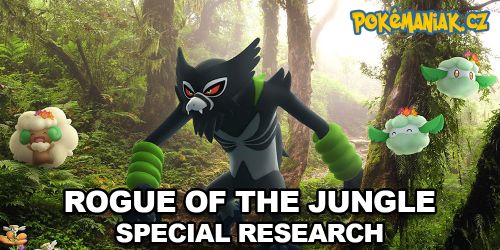 Pokémon GO - Úkoly v Rogue of the Jungle Special Research s Zarude za ticket