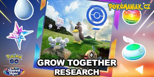 Pokémon GO - Úkoly v časově omezeném Research Grow Together za ticket