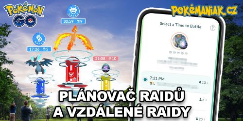 Pokémon GO - Plánovač raidů a vzdálené Shadow raidy a Max Battles