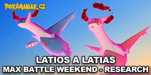 Pokémon GO - Časově omezený Research před Dynamax Latios a Latias Max Battle Weekend