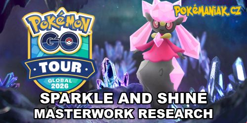 Pokémon GO - Úkoly v Masterwork Research: Sparkle and Shine s Diancií