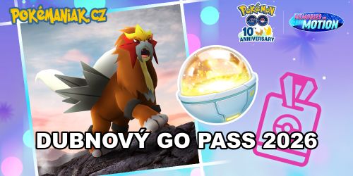 Pokémon GO - Měsíční GO Pass v dubnu 2026 s Lucky Trinket a Enteiem