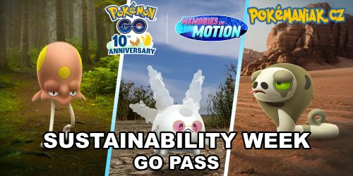 Pokémon GO - Eventový GO pass  k Sustainability Week 2026