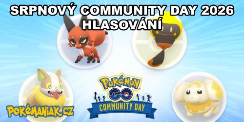 Pokémon GO - Vyberte Pokémona pro srpnový Community Day 2026