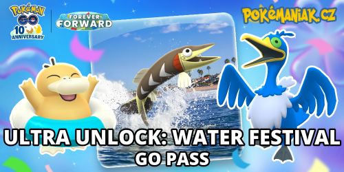 Pokémon GO - Eventový GO Pass k Ultra Unlock: Water Festival 2026