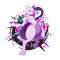 Nálepka na dárek s Mewtwo